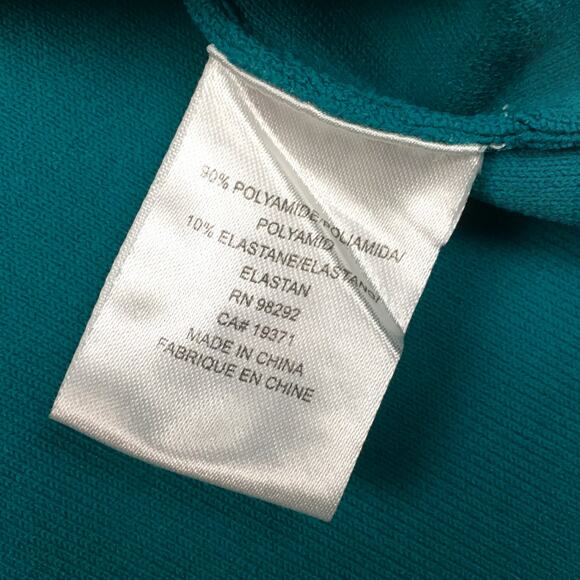 Tibi Skirt Asymmetrical Ribbed Midi Jacquard Neoprene Teal Thick Knit Women's XS - Picture 11 of 15